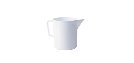 Cana gradata cu maner inchis alba- 2 L [3]