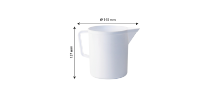 Cana gradata cu maner inchis alba- 2 L [1]