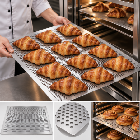 Totul pentru Cofetarie, Patiserie,Pizza - Planseta din aluminiu operforat 60 x 40