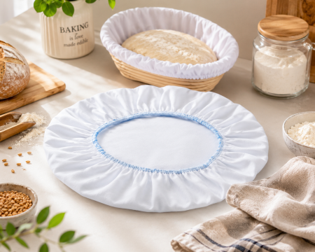 Tavi, Forme/Folii Coacere, Cosuri - Protectie din bumbac pentru cosuri dospire Ø22 cm