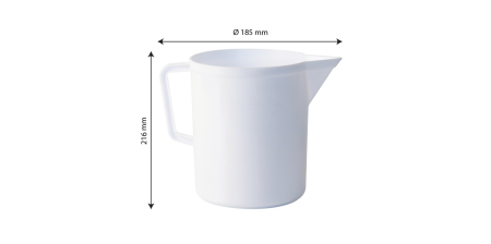 Cana gradata cu maner inhis alba- 5 L [1]