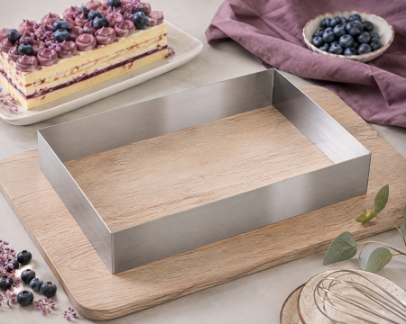 Rama inox dreptunghi 18x28xh5 cm
