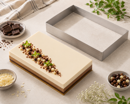 Rame pentru coacere - Rama inox dreptunghi 30x40xh5 cm