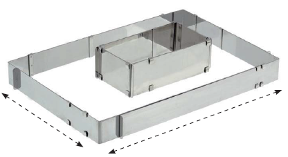 Rame pentru coacere - Rama inox dreptunghiulara reglabila - 155400