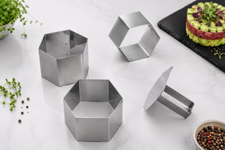 Rame pentru coacere - Rama Inox Hexagon 7.5xh4.5cm