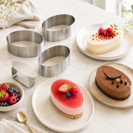 Matrice Patiserie - Rama inox oval 7.5xh4.5cm