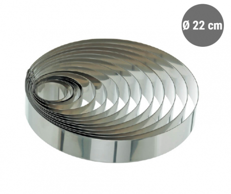 Forme Metal - Rama Inox Rotunda fara Borduri Ø22xH4.5cm
