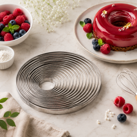 Matrice Patiserie - Rama inox rotunda Ø12xH2 cm