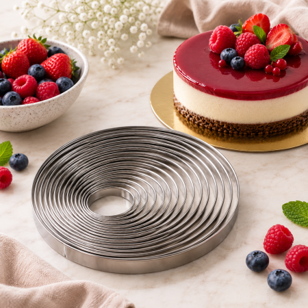 Matrice Patiserie - Rama inox rotunda Ø14xH2 cm