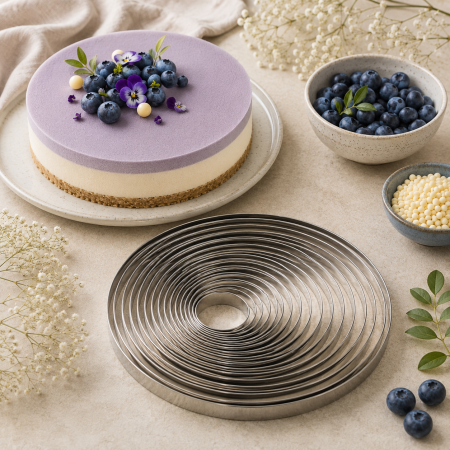 Matrice Patiserie - Rama inox rotunda Ø18xH2 cm