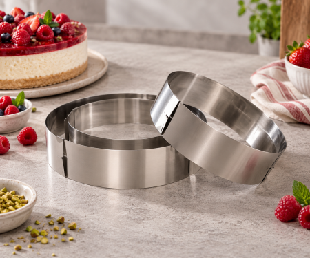Rame pentru coacere - Rama inox rotunda reglabila Ø 30/50 cm