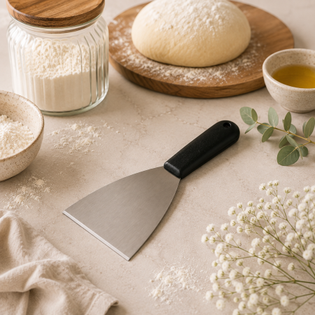 Totul pentru Cofetarie, Patiserie,Pizza - Rascheta aluat inox 10.9x4 cm