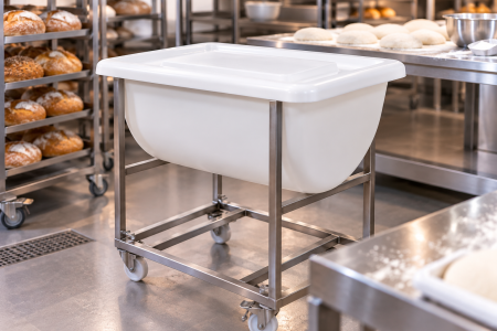 Accesorii Horeca/Depozitare/Transport - Recipient plastic semicircular 170 L