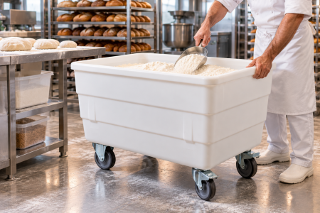 Accesorii Horeca/Depozitare/Transport - Recipiet transport alimente pe roti capacitate 310 L