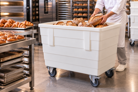 Accesorii Horeca/Depozitare/Transport - Recipiet transport alimente pe roti capacitate 500 L