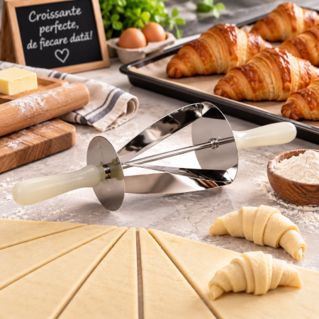 Cutite Croissant, Extensibile - Rola simpla pentru taiat croissante18xh20c m