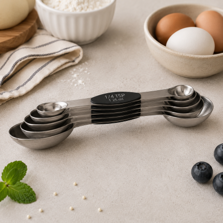 Totul pentru Cofetarie, Patiserie,Pizza - Set 5 linguri pentru masurat, magnetice