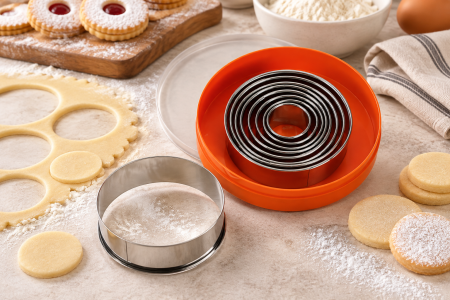 Totul pentru Cofetarie, Patiserie,Pizza - Set decupatoare Inox 9 piese
