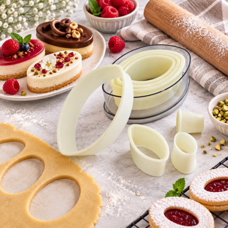 Totul pentru Cofetarie, Patiserie,Pizza - Set decupatoare Nylon 7 piese