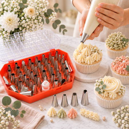 Duiuri, Sprituri Decorare - Set duiuri / sprituri profesionale inox 55 piese