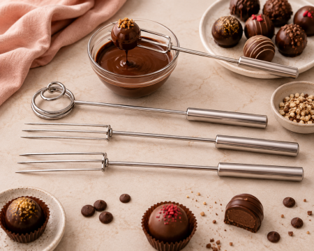 Totul pentru Ciocolaterie - Set furculite pentru praline din ciocolata