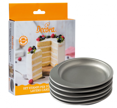 Tavi, Forme/Folii Coacere, Cosuri - Set tavi tort rotunde - 0070033