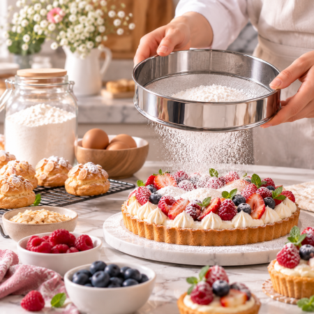 Totul pentru Cofetarie, Patiserie,Pizza - Sita cernut inox Ø 21 cm