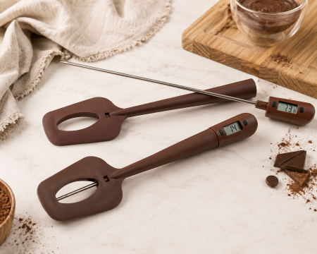 Spatule, Teluri, Pensule - Spatula din silicon cu termometru -50/+300 °C