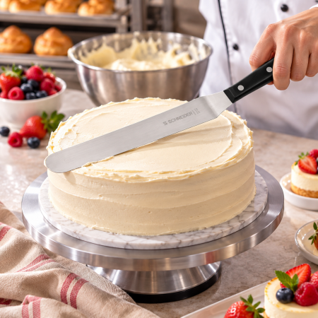 Totul pentru Cofetarie, Patiserie,Pizza - Spatula dreapta inox 31 cm
