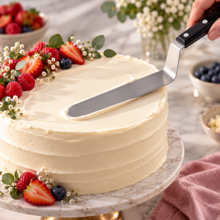 Totul pentru Cofetarie, Patiserie,Pizza - Spatula Unghiulara Inox 18 cm