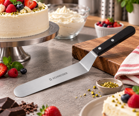 Totul pentru Cofetarie, Patiserie,Pizza - Spatula unghiulara Inox 21 cm