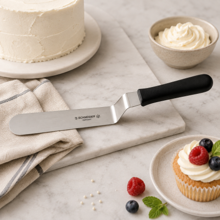 Totul pentru Cofetarie, Patiserie,Pizza - Spatula unghiulara inox 21 cm