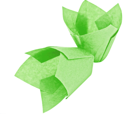 Totul pentru Cofetarie, Patiserie,Pizza - Forme Pentru Briose "Lalea" Verde h 55 mm VERDE - Set 1000 bucati 122275