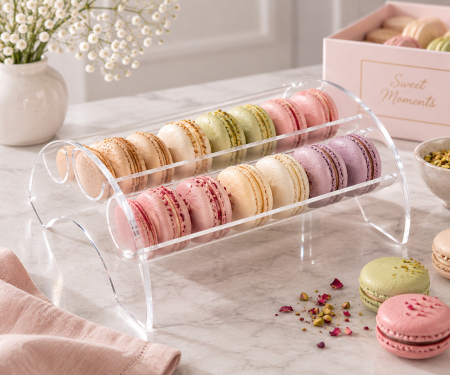 Suporturi si Accesorii Tort - Suport Macarons Cu Tavite Cilindrice, 30x20x10cm