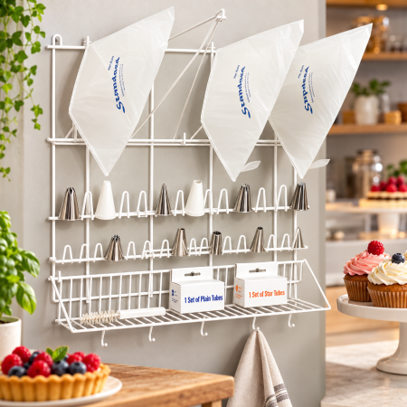 Totul pentru Cofetarie, Patiserie,Pizza - Suport perete duiuri/posuri, metal vopsit