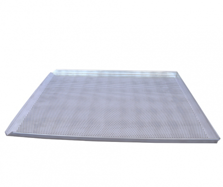 Tava aluminiu perforat - 3 margini, 60x40xh2cm