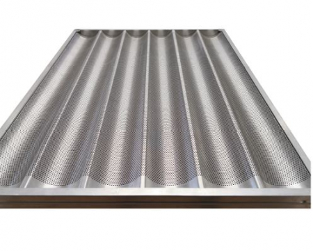 Tavi, Forme/Folii Coacere, Cosuri - Tava baghete aluminiu perforat 60x80 - 10 canale  - AC1830