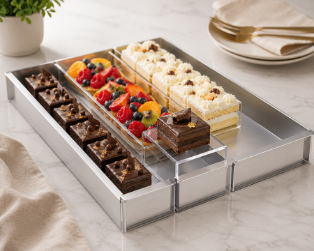 Tavi - Tava cofetarie cu o margine detasabila - 58x20xh5cm
