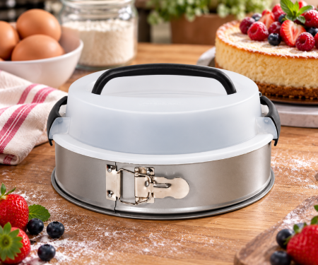 Totul pentru Cofetarie, Patiserie,Pizza - Tava Copt Rotunda cu Capac  - Ø 24 cm