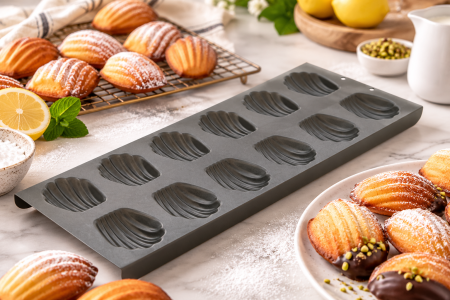 Totul pentru Cofetarie, Patiserie,Pizza - Tava de copt Madeleine WALTER- 12 alveole