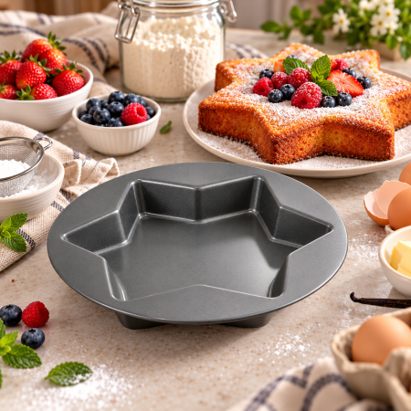 Tavi, Forme/Folii Coacere, Cosuri - Tava forma stea Ø33cm