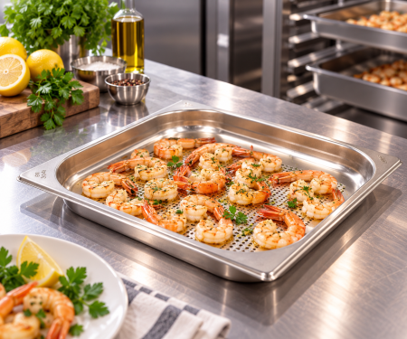Depozitare,GN,Policarbonat - Tavă Gastronom Perforată GN2/3 h 40mm