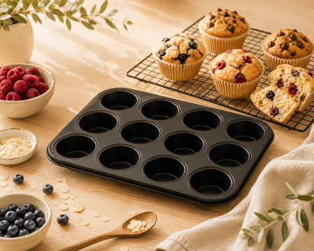 Tavi, Forme/Folii Coacere, Cosuri - Tava Muffin 12 cavitati