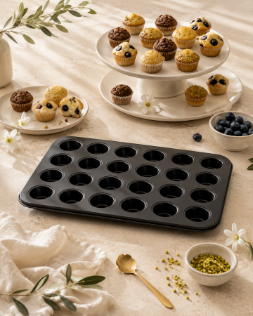 Tavi, Forme/Folii Coacere, Cosuri - Tava Muffin 24 cavitati