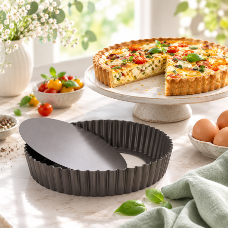 Tavi, Forme/Folii Coacere, Cosuri - Tava Profesionala Quiche Ø 20 cm