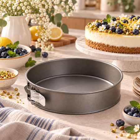 Totul pentru Cofetarie, Patiserie,Pizza - Tava rotunda cu margini detasabile WALTER - 3.5l