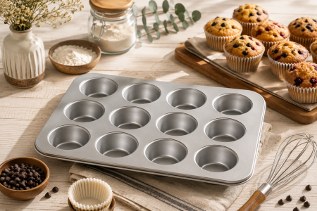 Tavi, Forme/Folii Coacere, Cosuri - Tava Silver Top Mini Donuts 9 cavitati