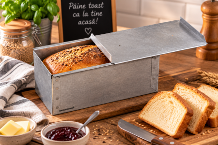 Tavi, Forme/Folii Coacere, Cosuri - Tava toast cu capac, fier aluminat 20x10xh10 cm