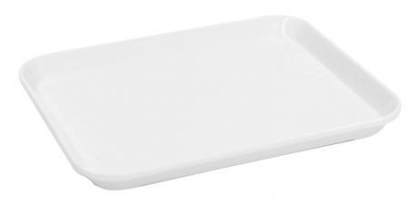 Tavi, Forme/Folii Coacere, Cosuri - Tavita prezentare Melamina ALBA 35x24xh1.7 cm - 227014