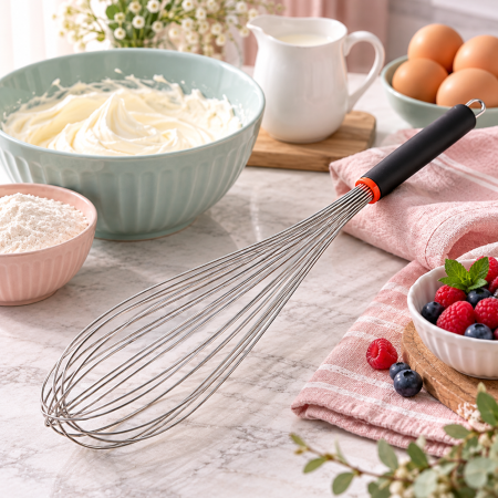 Totul pentru Cofetarie, Patiserie,Pizza - Tel inox 45 cm cu maner ergonomic